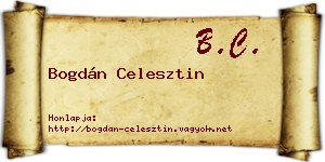 Bogdán Celesztin névjegykártya