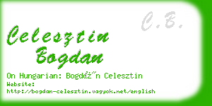 celesztin bogdan business card